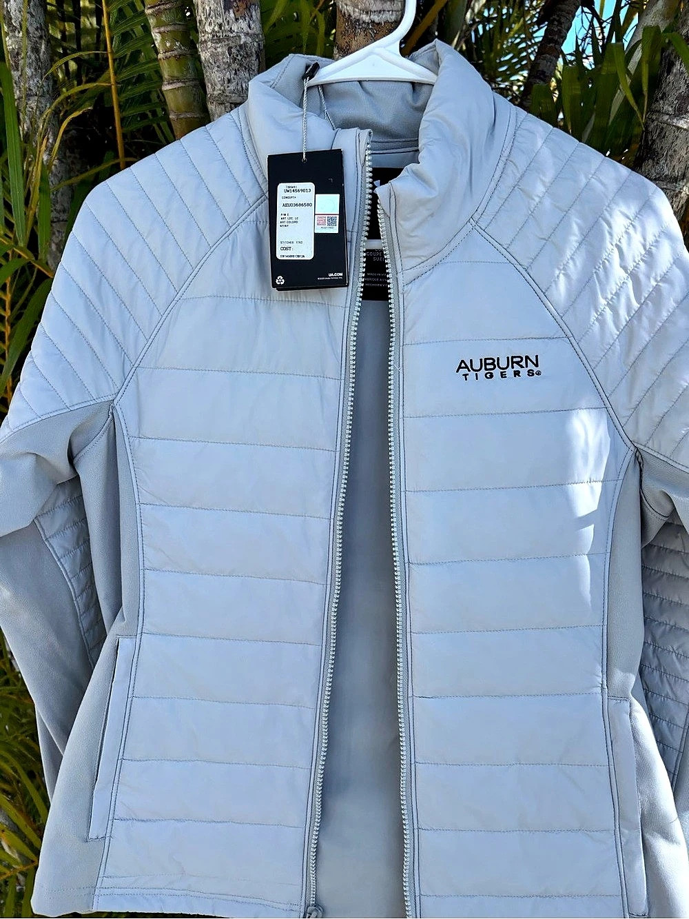 Under Armour UA Golf Auburn Tigers Insulated Full-Zip Jacket Gray Medium